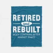 Funny Retired And Rebuilt Bone Hip Knee Surgery  Fleece Deken (Voorkant)