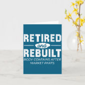 Funny Retired And Rebuilt Bone Hip Knee Surgery Kaart (Gele Bloem)