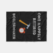 Funny Retired Boilermaker Early Retirement Party C Fleece Deken (Voorkant (Horizontaal))