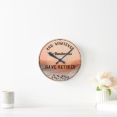 Funny Retired Couple Any Name Retication Sunset Ronde Klok (Huis)