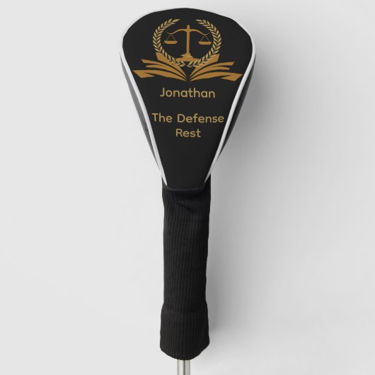Funny retired defense lawyer  golfheadcover (Voorkant)