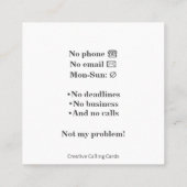 Funny Retired Go Ask Someone Else Business Card Contactkaartje (Achterkant)