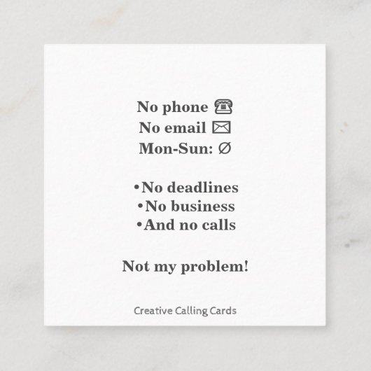 Funny Retired Go Ask Someone Else Business Card Contactkaartje (Achterkant)