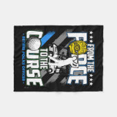 Funny Retired Lice Officer Golf Retirement Gift  Fleece Deken (Voorkant (Horizontaal))