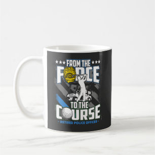 Funny Retired Police Officer Golf Retiération Gift Koffiemok