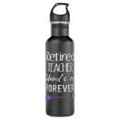 Funny Retired Teacher Gift - Schools out Forever! Waterfles (Voorkant)