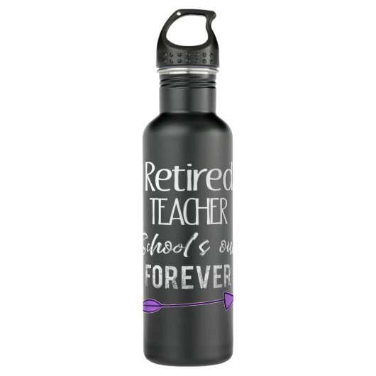 Funny Retired Teacher Gift - Schools out Forever! Waterfles (Voorkant)