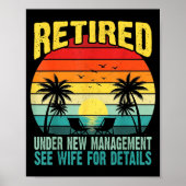 Funny Retired Under New Management See Wife For De Poster (Voorkant)