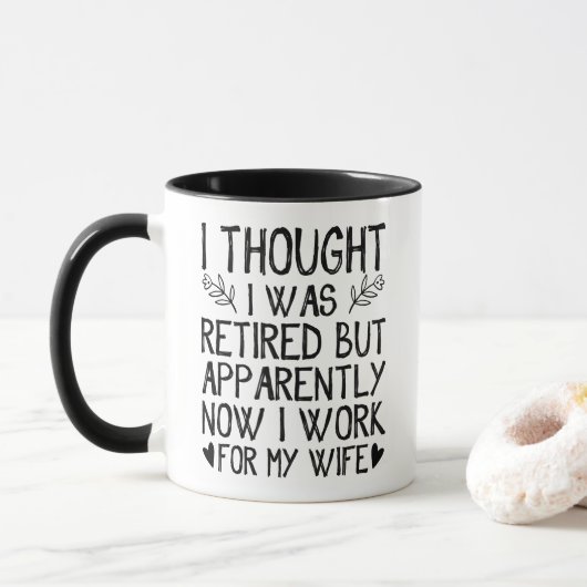 Funny Retiree Humor Man Vrouw Koffie Mok (Met donut)