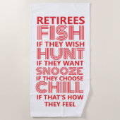 funny retiree strandlaken (Voorkant)