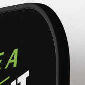 Funny Retirement Black en Green Monogram Pickleball Paddle (Links Detail)