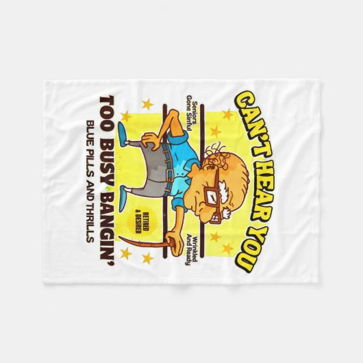 Funny Retirement Bold Inappropriate Funny Gag Gift Fleece Deken (Voorkant (Horizontaal))