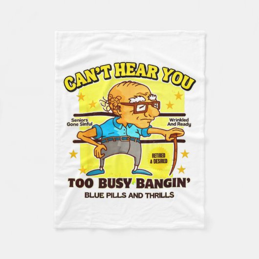 Funny Retirement Bold Inappropriate Funny Gag Gift Fleece Deken (Voorkant)
