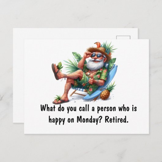 Funny Retirement Briefkaart (Voorkant / Achterkant)