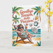 Funny Retirement Card for Woman Kaart (Gele Bloem)