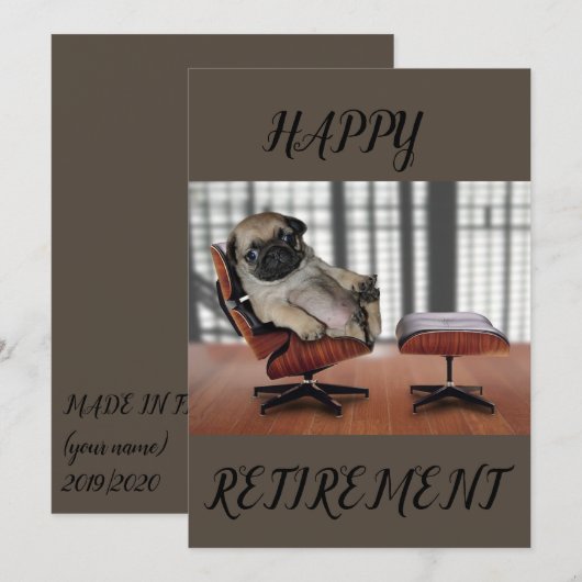 Funny Retirement Card Kaart (Voorkant / Achterkant)