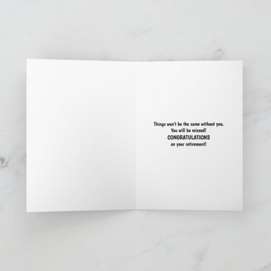 Funny Retirement Card Kaart (Binnen)