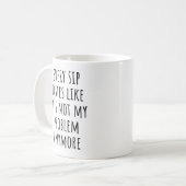 Funny Retirement Coffee Mok - "Elke slok smaakt (Voorkant links)