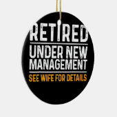 Funny Retirement Design Mannen Dad Retiting Party Keramisch Ornament (Rechts)