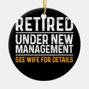 Funny Retirement Design Mannen Dad Retiting Party Keramisch Ornament
