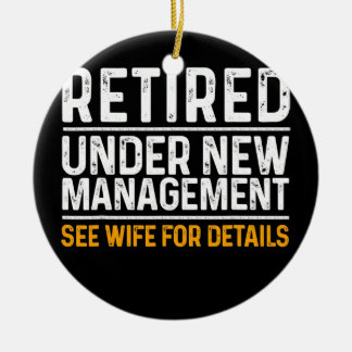 Funny Retirement Design Mannen Dad Retiting Party Keramisch Ornament