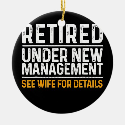 Funny Retirement Design Mannen Dad Retiting Party Keramisch Ornament (Voorkant)