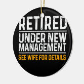 Funny Retirement Design Mannen Dad Retiting Party Keramisch Ornament (Links)