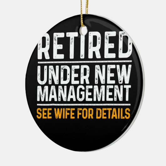 Funny Retirement Design Mannen Dad Retiting Party Keramisch Ornament (Links)