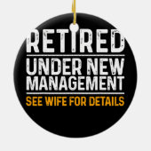 Funny Retirement Design Mannen Dad Retiting Party Keramisch Ornament (Achterkant)