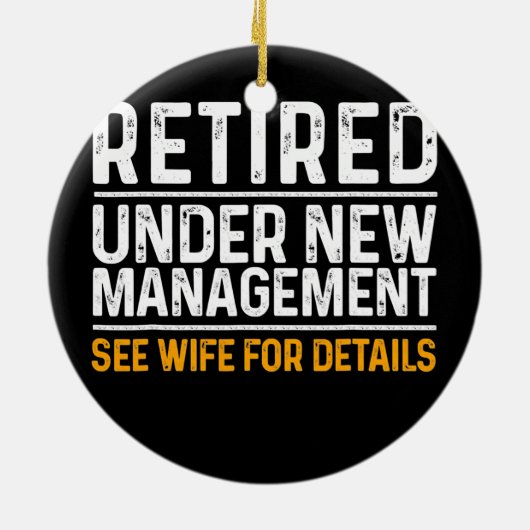 Funny Retirement Design Mannen Dad Retiting Party Keramisch Ornament (Achterkant)