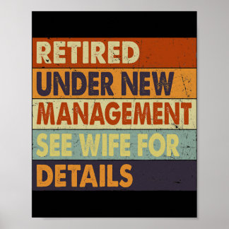 Funny Retirement Design Mannen Dad Retiting Party Poster