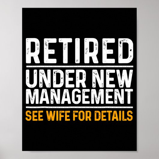 Funny Retirement Design Men Dad Retiring Party  Poster (Voorkant)
