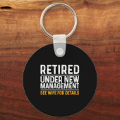 Funny Retirement Design Men Dad Retiring Party Sleutelhanger (Voorkant)