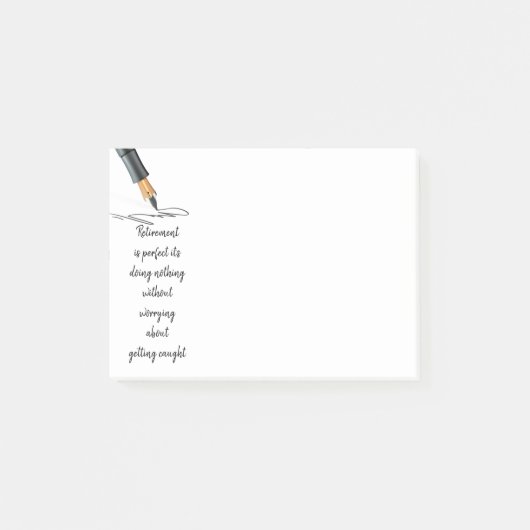 Funny Retirement Doing Niets betrapt Post-it® Notes (Voorkant)