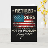 Funny Retirement For Dad Men Women. Uni Retired 20 Kaart (Gele Bloem)