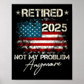 Funny Retirement For Dad Men Women. Uni Retired 20 Poster (Voorkant)