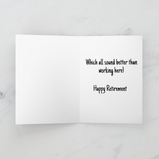 Funny Retirement for Seniors Card Kaart (Binnen)