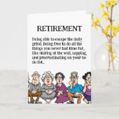 Funny Retirement for Seniors Card Kaart (Gele Bloem)