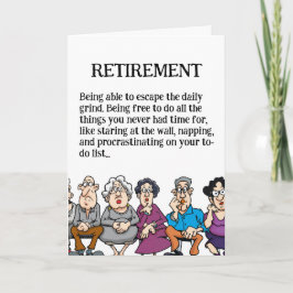 Funny Retirement for Seniors Card Kaart