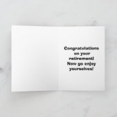 Funny Retirement Gefeliciteerd Wenskaart Kaart (Binnen)