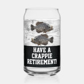 Funny Retirement Gevist Crappie Pun Gift Blikvorm Glas (Voorkant)