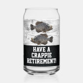 Funny Retirement Gevist Crappie Pun Gift Blikvorm Glas (Achterkant)