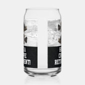 Funny Retirement Gevist Crappie Pun Gift Blikvorm Glas (Links)