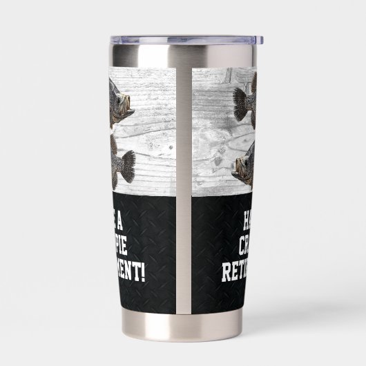 Funny Retirement Gevist Crappie Pun Gift Geïsoleerde Drinkbeker (Links)
