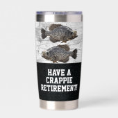 Funny Retirement Gevist Crappie Pun Gift Geïsoleerde Drinkbeker (Achterkant)