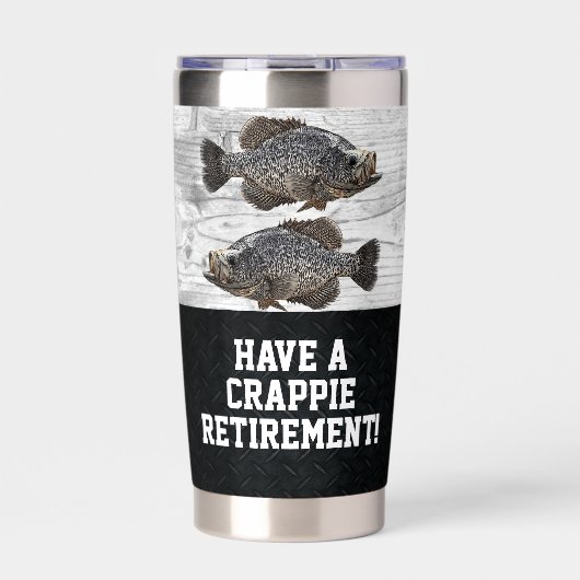 Funny Retirement Gevist Crappie Pun Gift Geïsoleerde Drinkbeker (Voorkant)