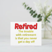 Funny Retirement Gezegde Briefkaart (Staand voorkant)