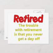 Funny Retirement Gezegde Briefkaart (Voorkant / Achterkant)