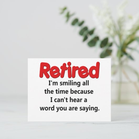 Funny Retirement Gezegde Briefkaart (Staand voorkant)