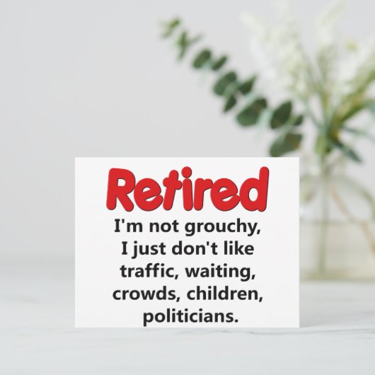 Funny Retirement Gezegde Briefkaart (Staand voorkant)